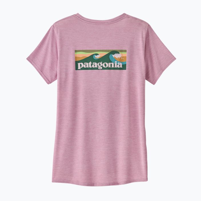 Női Patagonia Cap Cool Daily Graphic Shirt Waters boardshort logo/milkweed mauve x-dye női póló 4