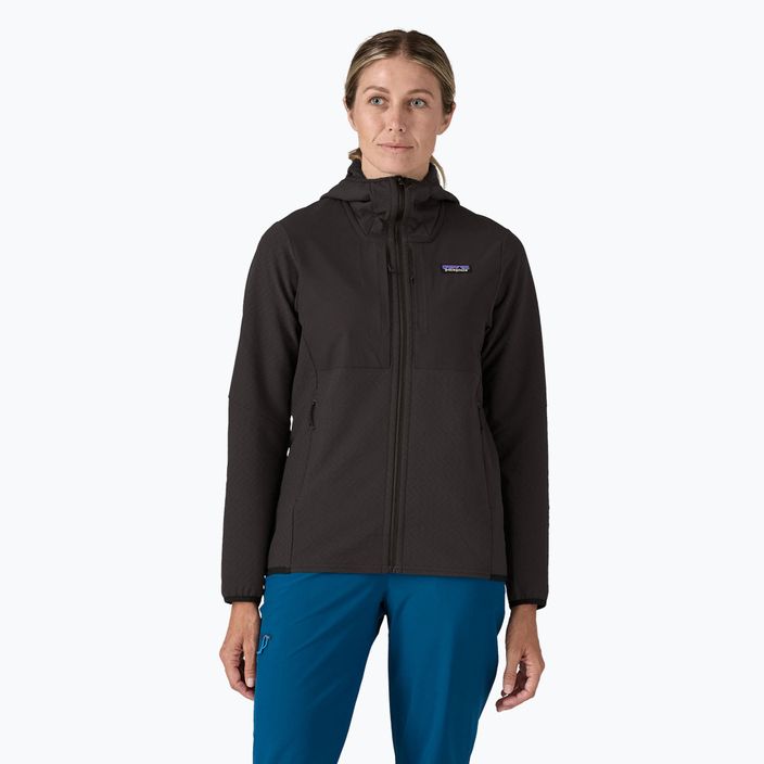 Női softshell dzseki Patagonia R2 CrossStrata Hoody fekete