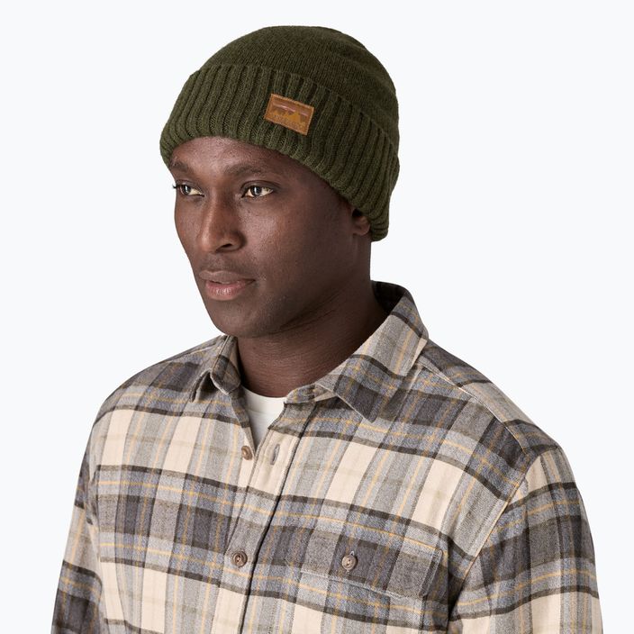 Patagonia téli sapka Brodeo Beanie 73 skyline/pine needle zöld 2