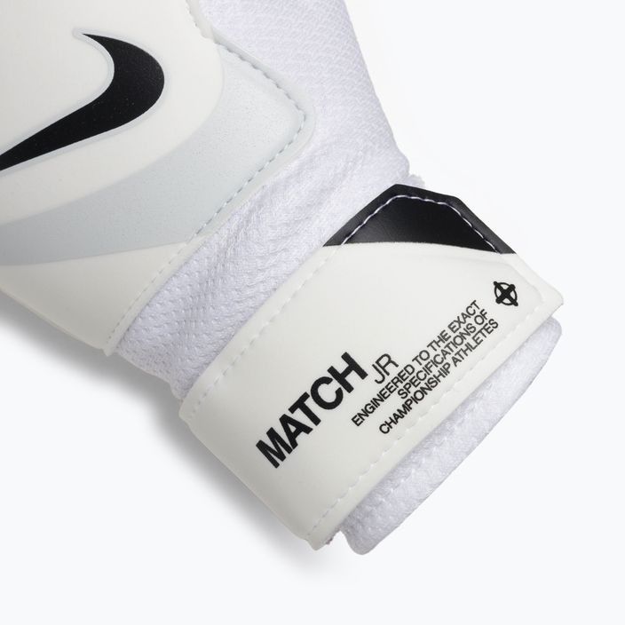 Nike Match gyermek kapuskesztyű fehér/tiszta platina/fekete 4