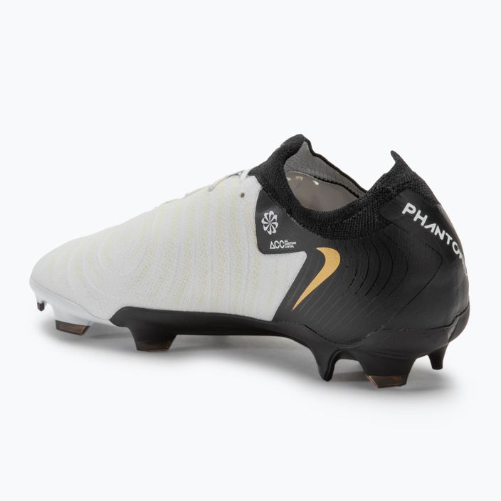 Férfi Nike Phantom GX II Pro FG futballcipő fehér/metál arany érme/fekete 3