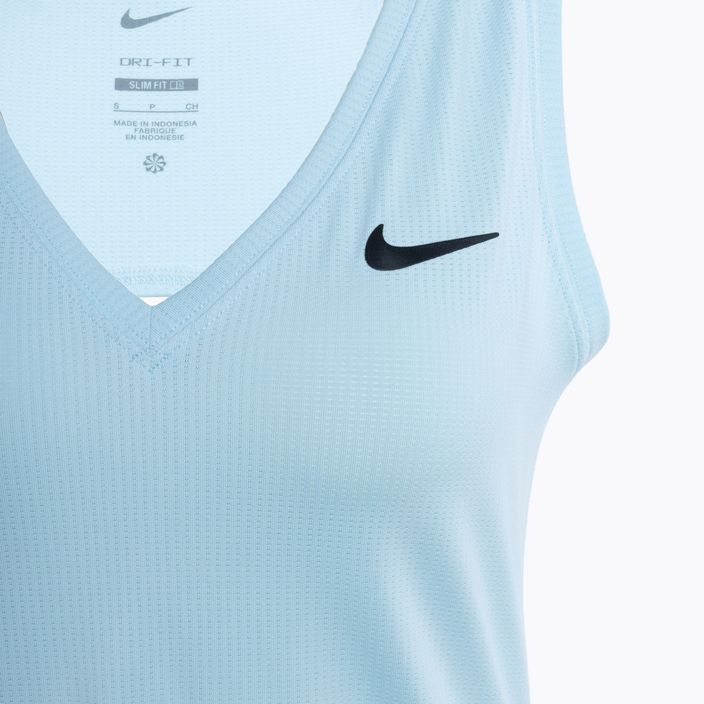 Női tenisz tank top Nike Court Dri-Fit Victory Tank gleccserkék/fekete 3