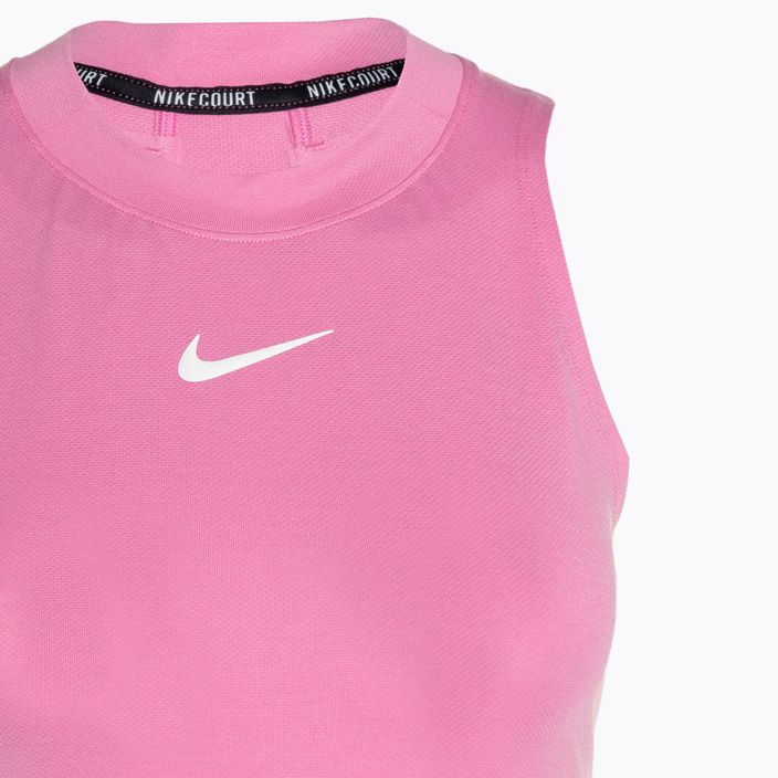 Női tenisz tank top Nike Court Dri-Fit Advantage Tank játékos rózsaszín/fehér 3