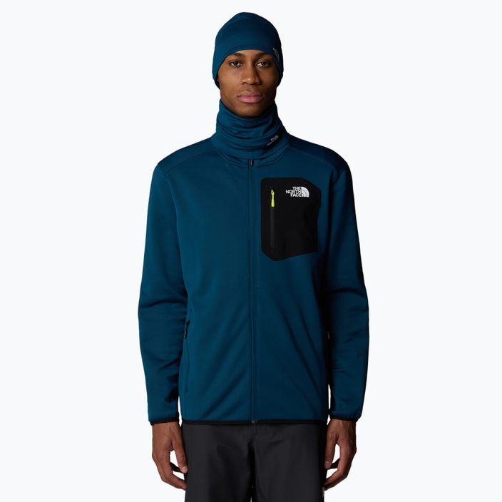 Férfi The North Face Crest FZ midnight petrol/fekete pulóver