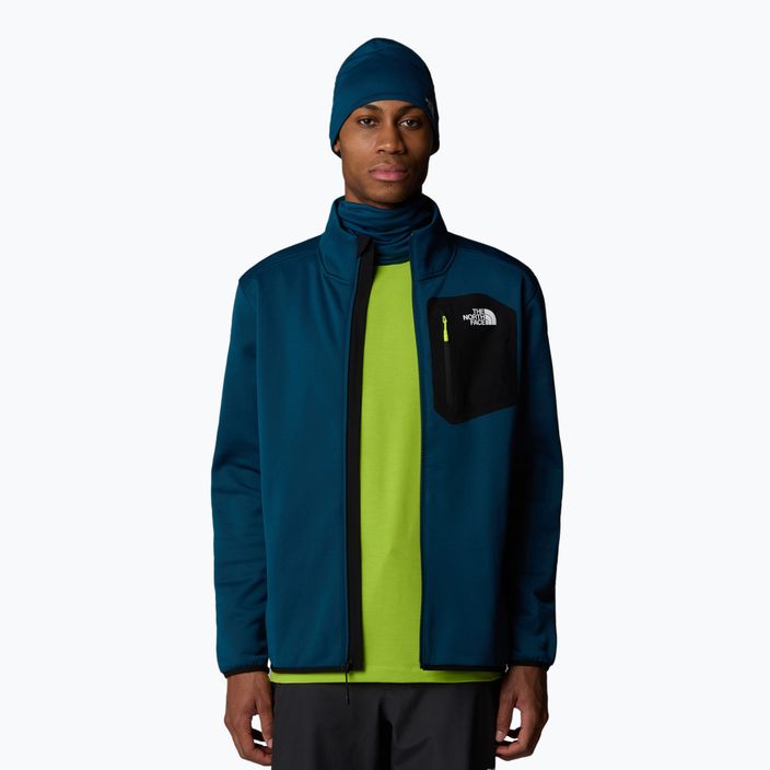 Férfi The North Face Crest FZ midnight petrol/fekete pulóver 4