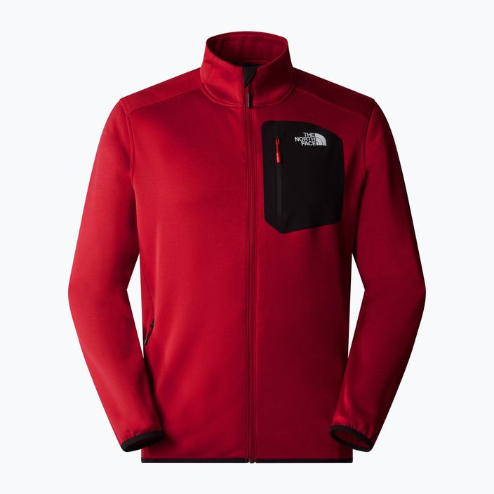 Férfi pulóver The North Face Crest FZ gránátvörös/fekete 5