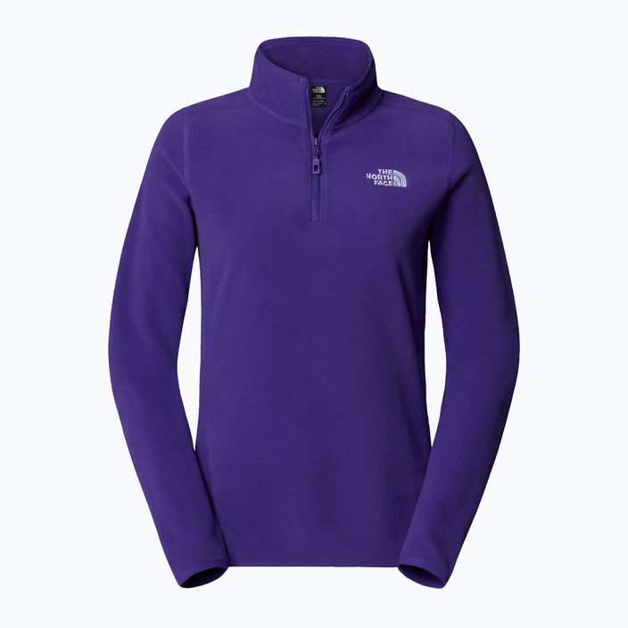 Női pulóver The North Face 100 Glacier 1/4 Zip csúcs lila