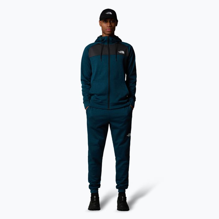 Férfi The North Face Reaxion Fleece midnight petrol dark heather/ aszfalt szürke melegítőfelső 2