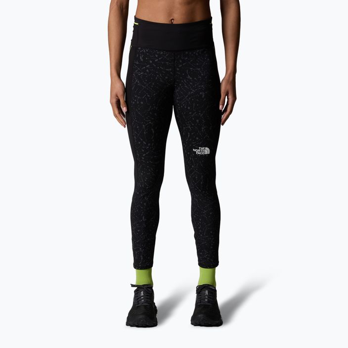 Női futó leggings The North Face Movmynt 7/8 tnf black/tnf black trail fényvisszaverő nyomtatás