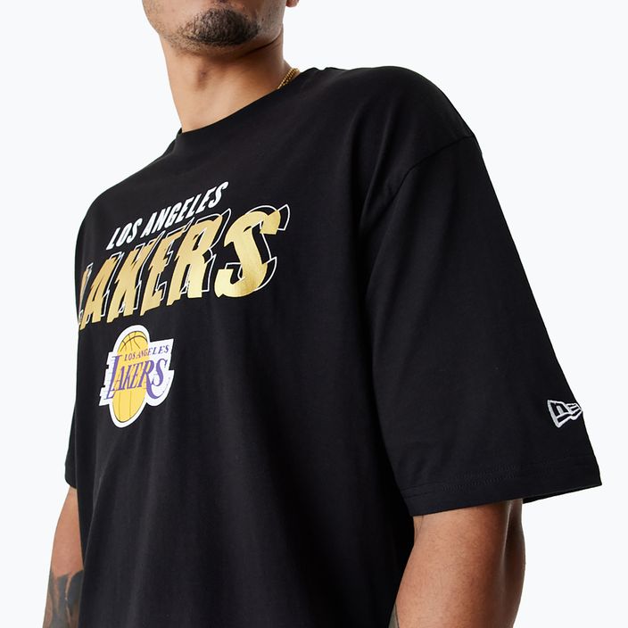 férfi póló New Era Team Script OS Tee Los Angeles Lakers black 5