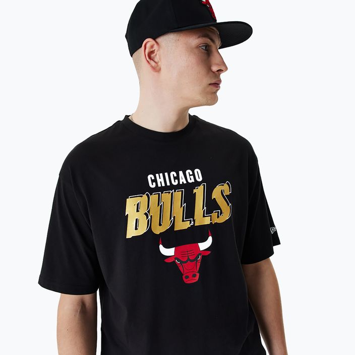 férfi póló New Era Team Script OS Tee Chicago Bulls black 4