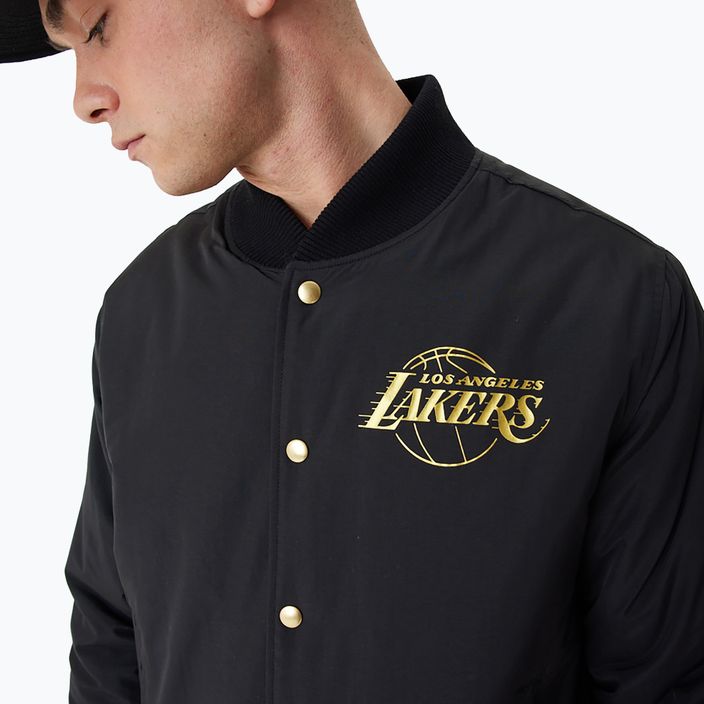 Férfi New Era NBA Script BP Bomber Los Angeles Lakers kabát fekete 3