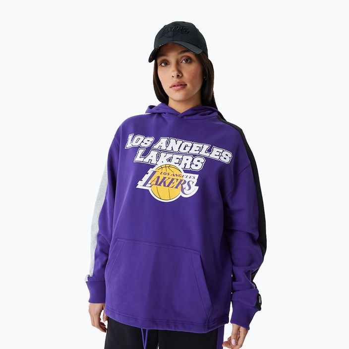 Férfi New Era NBA NBA Large Graphic OS Hoody Los Angeles Lakers pulóver lila 2