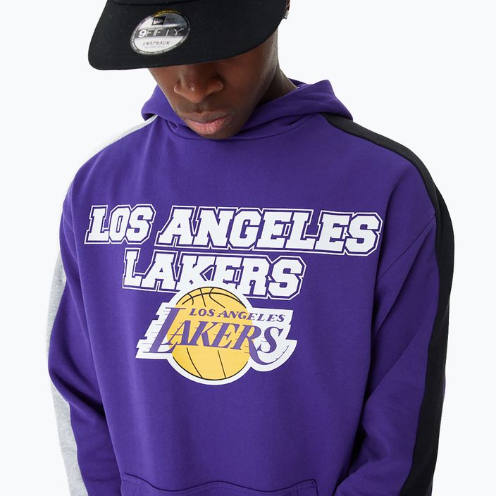 Férfi New Era NBA NBA Large Graphic OS Hoody Los Angeles Lakers pulóver lila 4