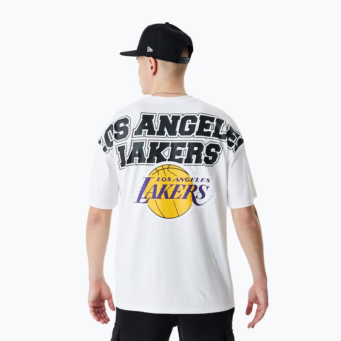 férfi póló New Era NBA Large Graphic BP OS Tee Los Angeles Lakers white 2