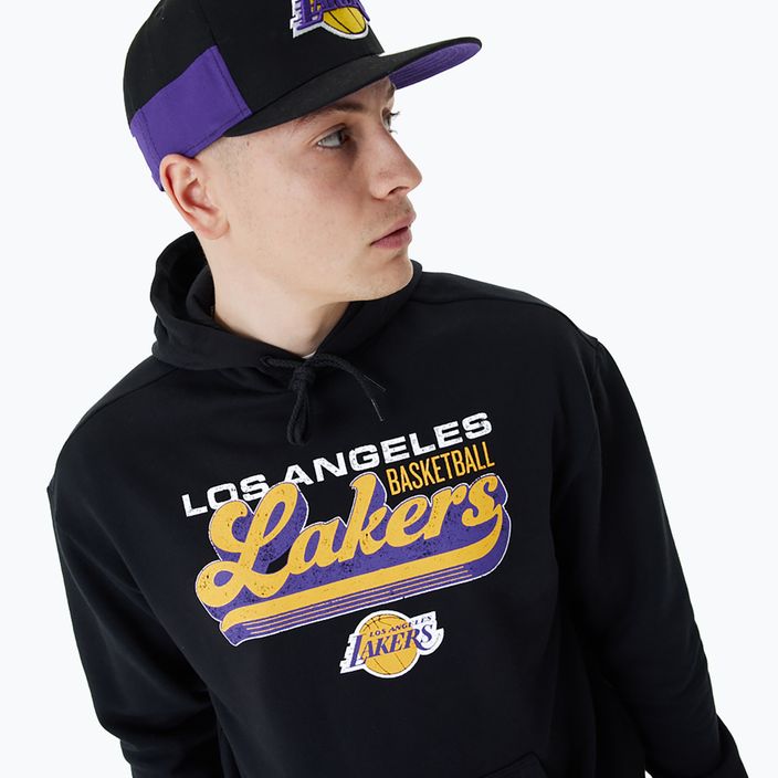 Férfi New Era NBA NBA Graphic OS Hoody Los Angeles Lakers pulóver fekete 4