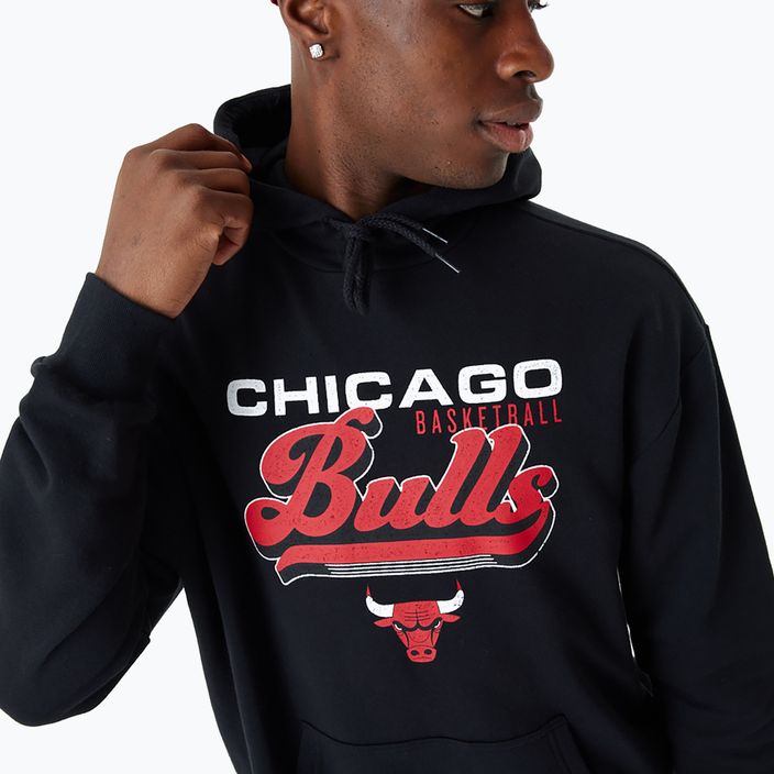 Férfi New Era NBA NBA Graphic OS Hoody Chicago Bulls pulóver fekete 4