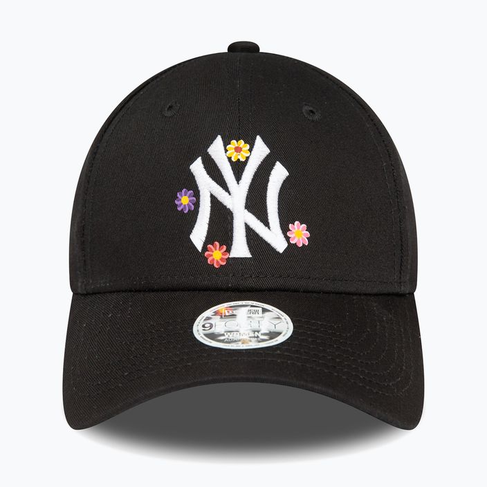 Női New Era Virág 9Forty New York Yankees baseball sapka fekete 2
