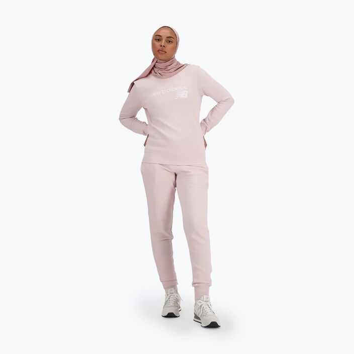 Női New Balance Classic Core Core Fleece Crew kő rózsaszínű pulóver 2
