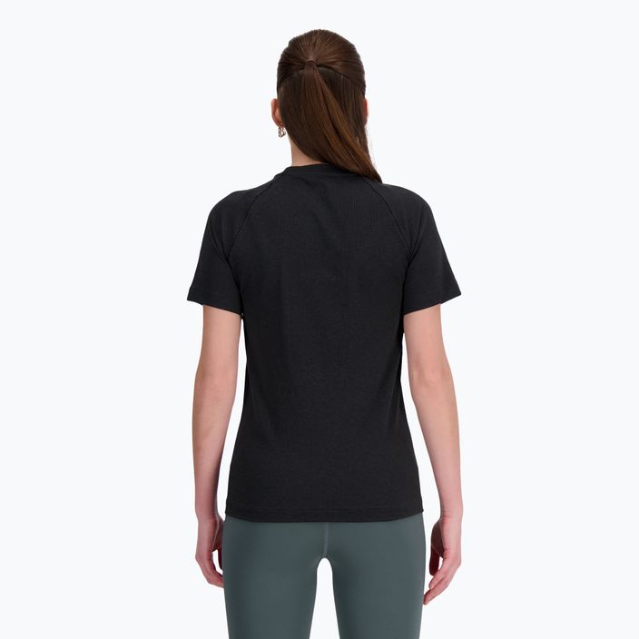 Női New Balance varrás nélküli fekete póló 3