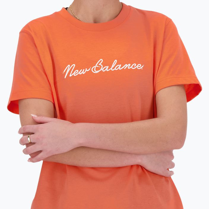 Női póló New Balance Script Tee gulfred 4