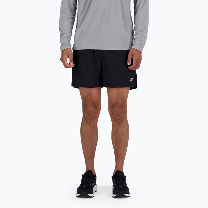 Férfi New Balance AC Seamless 5 hüvelykes bélelt rövidnadrág fekete