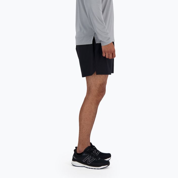 Férfi New Balance AC Seamless 5 hüvelykes bélelt rövidnadrág fekete 3