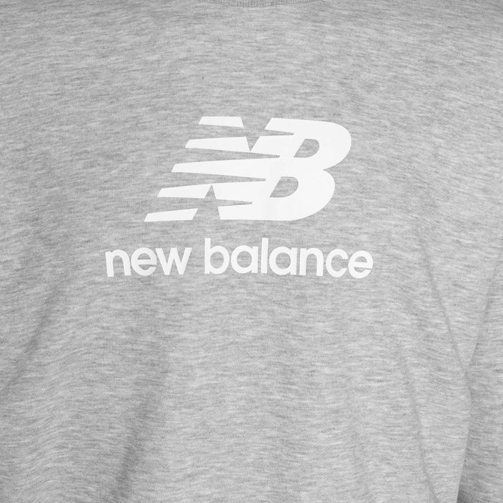 Férfi melegítőfelső New Balance Stacked Logo French Terry Crew athletic grey 5