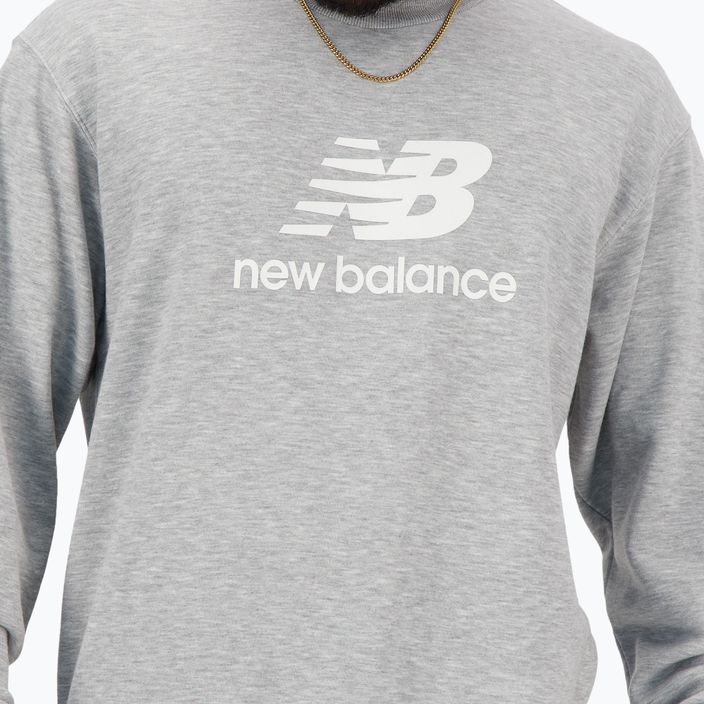 Férfi melegítőfelső New Balance Stacked Logo French Terry Crew athletic grey 2