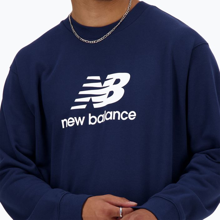 Férfi melegítőfelső New Balance Stacked Logo French Terry Crew nb navy 4