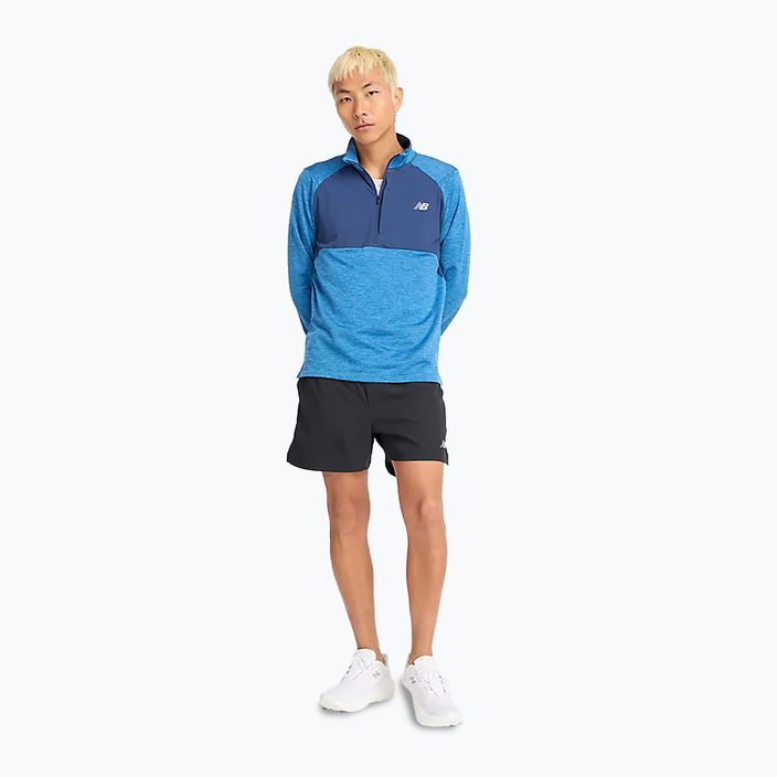 Férfi New Balance Athletics Heat Grid 1/2 Zip heron kék futás hosszú ujjú 2