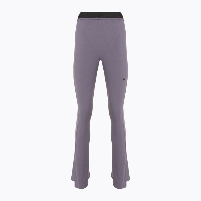 Női leggings Nike Sportswear Chill Knit Mini-Rib Flared daybreak/fekete