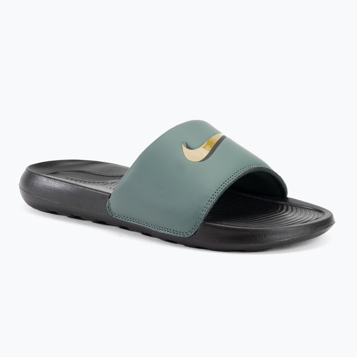 Férfi Nike Victori One Slide fekete/vintage zöld/bronzszínű flip-flopok