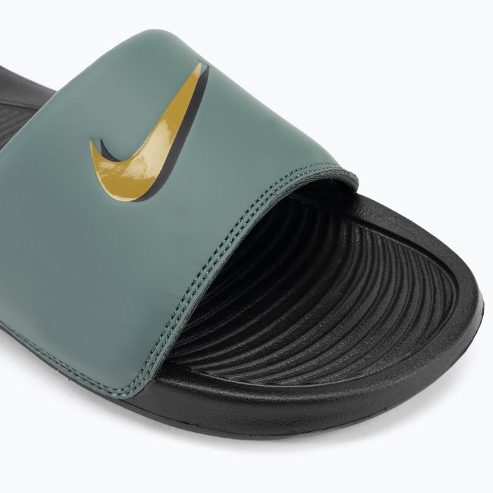 Férfi Nike Victori One Slide fekete/vintage zöld/bronzszínű flip-flopok 7