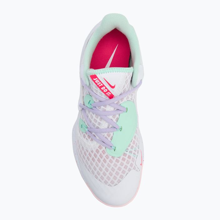 Nike Zoom Hyperspeed Court SE röplabdacipő fehér/menta hab/szürke/lila köd/rózsaszín hab 5