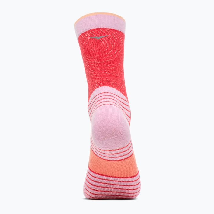 HOKA Crew Run Sock 3 pár cerise/papaya/aura futó zokni 4