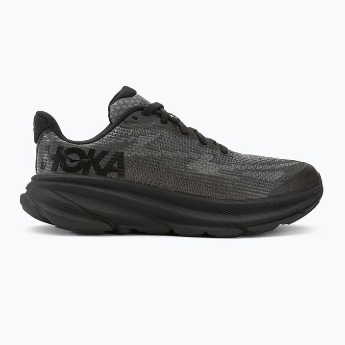 HOKA Clifton 9 fekete/karbon fekete gyermek futócipő 2