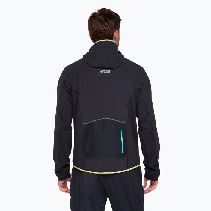 Férfi HOKA Sky Glow Half Zip futó melegítőfelső fekete 2