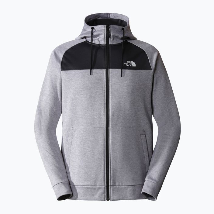 Férfi The North Face Reaxion Fleece világosszürke heather/ aszfalt szürke melegítőfelső 5