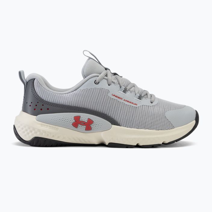 Under Armour Dynamic Select mod szürke/castlerock/inferno piros férfi edzőcipő 2