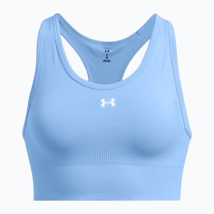 Under Armour Vanish Seamless Mid márkás edzőmelltartó horizon kék/fehér 3