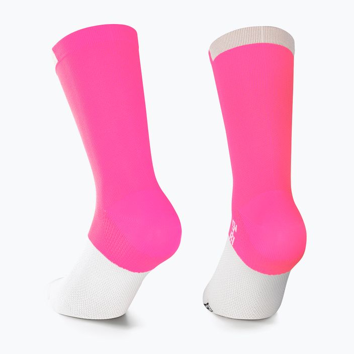 ASSOS GT C2 rózsaszín és fehér kerékpáros zokni P13.60.700.41.0 2