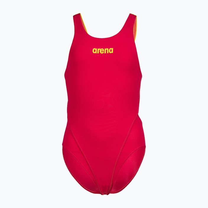 Gyermek egyrészes fürdőruha arena Team Swim Tech Solid piros 004764/960 4