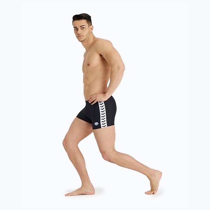 Arena Icons Swim Short Egyszínű fekete/fehér úszó boxeralsó 5