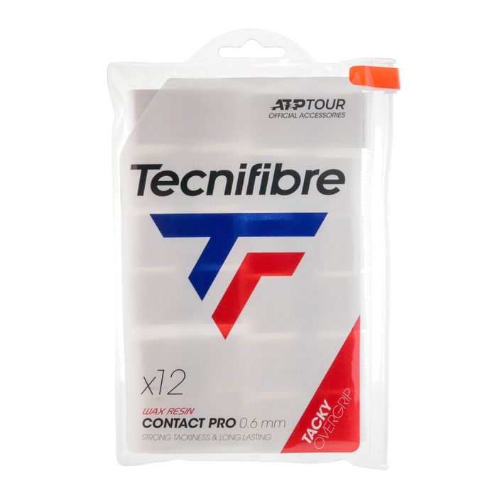 Tecnifibre Contact Pro teniszütő tekercsek 12 db fehér 52ATPCON12 2