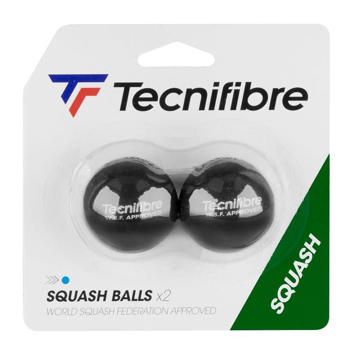 Squash labdák Tecnifibre sq labdák Kék 2 db fekete 54BASQUBLU 2