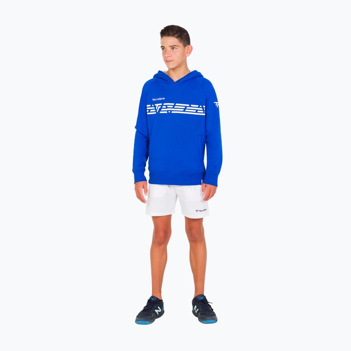Gyermek tenisz pulóver Tecnifibre Fleece kapucnis pulóver kék 21FLHO 8