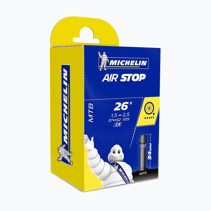 Michelin Air Stop Auto-Sv kerékpár belső cső 34mm 125194 fekete 00082289 3