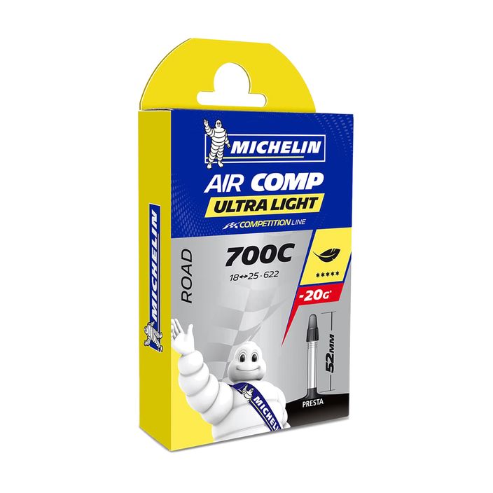 Michelin Air Comp Ultralight Gal-FV kerékpár belső cső 422204 fekete 00082266 2