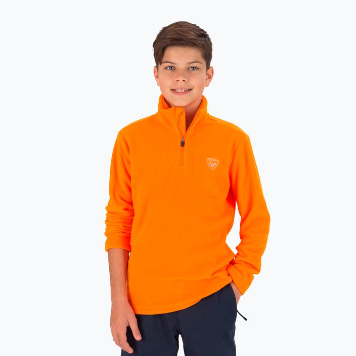 Gyermek sí pulóver Rossignol 1/2 Zip Fleece orange 4